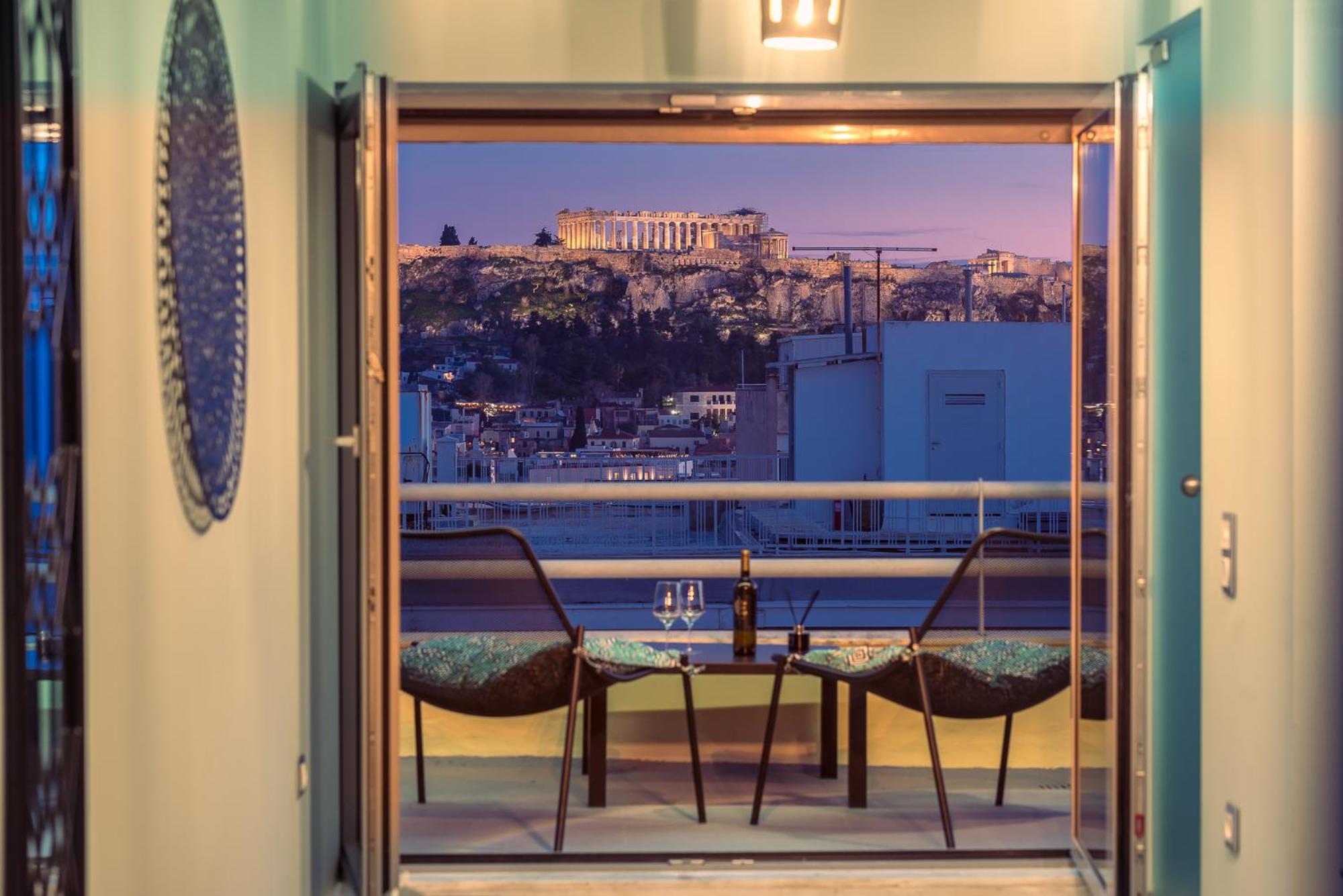 Acropolis View Mini Sky Suite & Hot Tub Atenas Exterior foto